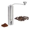 wenco Macinacaffè manuale, utilizzabile come macinino espresso e macinacaffè regolabile, 16,5 x 4,5 x 22 cm, acciaio inossidabile, argento