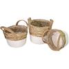 riffelmacher & weinberger christbaumschm Riffelmacher 01105 - Set di 3 cestini per piante intrecciate, con inserto in pellicola, vasi in tessuto effetto boho, regalo per inaugurazione