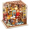 Rolife Casa di bambole in legno Casa In Miniatura Kit da casa con LED-Creativo Compleanno Regali di Natale Per Adulti-Sam's Study