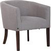 CLP Poltrona Elegante Da Lounge Nemea In Tessuto I Seduta Comfort Con Telaio In Legno, Colore:grigio, Colore del telaio:antico