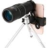 DAIJIA Telescopio monoculare 16X52 con supporto per smartphone e treppiede, monoculare compatto per adulti bambini cannocchiale per birdwatching escursionismo