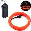 COVVY EL Wire LED Neon Flessibile Elettroluminescente Filo EL Fili Super Luminoso Stroboscopico Controllo di o Abito Cosplay Festa Halloween Natale Party Carnevale Decorazione (Arancia, 3M)