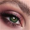 GLAMLENS Lenti a contatto colorate verdi Verona Green - mensili - con porta lenti a contatto - verde naturali in silicone idrogel - 2 pezzi - senza correzione 0.00 diottrie lente a contatto
