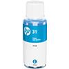 HP RICARICA INCHIOSTRO ORIGINALE 31 CIANO PER HP SMART TANK 70 ml - HP - 1VU26AE