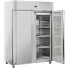 CoolHead Armadio Refrigerato Ventilato Tropicalizzato GN2/1 - Doppia Anta e Acciaio Inox 304 - Full Optional, Chiave, Led - Temp -2°/+8°C