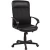 MCC Trading International GmbH SIGMA Sedia da ufficio EC21, pelle / PP / nylon, 61.5 x 64.5 x 107 cm, con 5 ruote frenate, schienale alto, sedile regolabile in altezza, nero