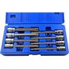 Anntuk BERGEN - Set di chiavi a bussola Torx da T25 a T60, 3/8 Dr. 110 mm lunghezza, confezione da 8 pezzi, B1148