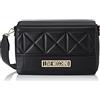 Love Moschino Borsa Soft Pu Nero, BORSA A SPALLA Donna, Nero, 28x28x10