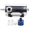 KSTE Oil Catch Can, Cattura Universale 0.5L Oil Can Lega di Alluminio di sfiato del Serbatoio con Filtro Aria per Auto