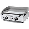 Sammic Fry Top Piastra Snack Da Banco Sammic SPC-601 a Gas - In Cromo Duro - 2 Bruciatori - Superficie Della Piastra 560 x 400 mm