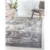 Unique Loom Sofia Collection 3141296 - Tappeto tradizionale vintage grigio/grigio chiaro (100 x 160)