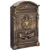 ARREGUI Residencia Maxi D-2152/B Cassetta Postale Individuale di Stile Classico in Alluminio, Di Grandi Dimensioni, Cassetta della Posta da Parete, Dimensione L (Riviste e Buste C4), Bronzo