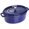 STAUB Casseruola/Cocotte in Ghisa, Ovale 33 cm, 6,7 litri, Blu Scuro