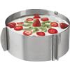 Zenker 43407 - Anello per Torte con 2 impugnature, 16-30 cm, Acciaio Inox