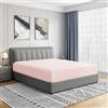Cathay Home Lenzuolo con angoli singoli in microfibra ultra morbida e resistente alle pieghe e allo sbiadimento, doppio spazzolato, con tasca standard da 30,5 cm, colore fard, doppio
