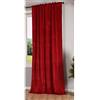 Gardinenbox Milano 20357 - Tenda oscurante in velluto, con passanti e passante per tunnel, accorciabile, colore rosso, 1 pezzo, altezza x larghezza 280 x 135 cm, 20357