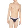 Emporio Armani Men's Shiny Logo Band Brief Slip, Marine, L Uomini