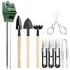 Generic Medidor de PH del suelo Futong con 9 piezas de herramientas Bonsai, Sensor de humedad 3 en 1/Luz Solar/PH para iluminación y prueba de PH de jardines en maceta