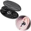 WANWEN Ear Buds Wireless Earbuds, Invisible Sleep Wireless Earphone IPX5 Waterproof, Bluetooth 5.3 Earphones, Touch Control, with Wireless Charging Box, Double Noise Cancelling (Black)