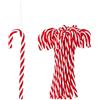HERZWILD bastoncini di zucchero da appendere, 32 pezzi, 15 cm, per albero di Natale (colore rosso)