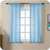 GIRASOLE HOME® Coppia Tende Filtranti Fantasia a Righe Verticali Tenda per Finestra ed Interni 2 Pannelli con Tasca e Passanti Nascosti (Celeste, 70x145cm)