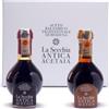La Secchia - Duetto di Aceto Balsamico Tradizionale di Modena DOP con Invecchiamento di 20 e 35 Anni, Due Bottiglie da 100 ml con Tappo Dosatore in Vetro Soffiato