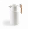 LACOR Thermo Jug Wood White, Thermos per Liquidi, Mantiene Freddo e Caldo, Polipropilene, Doppia Parete con Strato di Vetro all'Interno, Tappo Isolante, Capacità, 1 L, Bianco, 62599