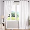 Gardinenbox Milano 20357 - Tenda oscurante in velluto con passanti, chiusura a cordoncino, accorciabile, 2 pezzi, altezza x larghezza 280 x 135 cm, colore: Bianco