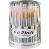 Da Vinci Scatola Trasparente Serie 5332 con 50 pennelli Sintetici, Fibra, Nero, 10 x 5,5 x 30 cm