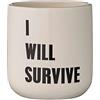 Bloomingville Vaso da fiori I WILL SURVIVE, bianco, ceramica