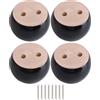 RDEXP 40mm altezza nero eucalipto-legno gambe mobili gambe 100kg peso del cuscinetto per divani armadi tavoli letto set di 4