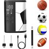 Woowind P101 Pompa Elettrica per Palloni con Power Bank 4000mAh - Pompa Pneumatica Portatile Ricaricabile con Manometro per Palloni Sportivi, Calcio, Pallacanestro, Pallavolo e Rugby.