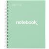 Miquelrius - Quaderno A5, Notebook Emotions, 80 Fogli da 90 g/m², Taccuino a Punti, 1 Striscia di Colore, Spirale Microforata, Copertina Extra Rigida, 2 Fori, Grigio