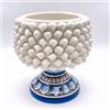 CERAMICHE CALTAGIRONE Portavaso pigna in ceramica siciliana di Caltagirone Bianco H. 20 cm