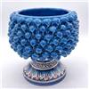 CERAMICHE CALTAGIRONE Portavaso pigna in ceramica siciliana di Caltagirone Blu H. 20 cm