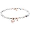 Fossil Bracciale Donna Benessere, Lunghezza Interna: 165 mm Bracciale Bianco Semi-Prezioso, JA6934791