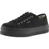 victoria Sneaker Barcelona Tela Nero Monocromo & Piattaforma 109201 per Donna Negro 38