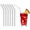 TFA Dostmann GlasWerk cannucce in vetro CURVED, 14.2018.06, confezione da 6, lavabile in lavastoviglie, per cocktail, tè freddo, limonata, caffè freddo