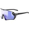 uvex sportstyle 231 2.0 V, occhiali sportivi unisex, fotocromatico, privo di appannamenti, black matt/liteblue, one size