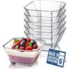 CRYSTALIA Premium Ciotole in Vetro, Ciotola per Dessert in Vetro Set 6, 300ml 100% SENZA PIOMBO Insalatiere in Vetro, Tazza da Dessert, Ciotola da Immersione, Snack Salse Caramelle, Ciotole Per Frutta