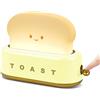 URAQT Luce Notturna per Bambini, Luce Notturna per Camera da Letto a Forma di Tostapane, Portatile USB Ricaricabile Lampada da Comodino con Timer, per Decorazione Comodino/Regalo di Natale (Giallo)