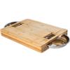 DiConcetto Tagliere con vaschette per gocciolamento | Tavola da carving | Bambù | rettangolare | XXL Antibatterico scanalatura del succo inclinata Piedi antiscivolo Migliore qualità 44,5 x 31 x 5,8