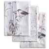 Maison d' Hermine Meadow Florals-Brown - Set di 3 asciugamani da cucina in 100% cotone, per la primavera e l'estate (50 cm x 70 cm)