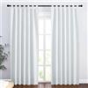 Pony Dance Tende termiche - Tende oscuranti per isolamento dalla luce e termico, tendaggi decorativi per finestre, pronte da appendere, L 140 x H 200 cm, colore: grigio, bianco