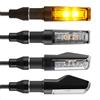 evermotor 12V 4 pezzi Moto Frecce universale doppio LED indicatori di direzione E-MARK omologato guscio in alluminio con bellissimo trattamento superficiale IP67 impermeabile