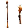 DELFA Calzascarpe gioielli 57 cm, calzascarpe con mano antigraffio e gambo in legno marrone, marrone, 56
