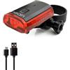 nean fanale Posteriore a LED per Biciclette con Batteria e omologazione StVZO, 4 Candela