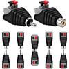 KUOQIY 5 Paia Maschio e Femmina RCA a Femmina AV 2 Viti Terminali, Adattatore Cavo da RCA a Altoparlante Subwoofer Altoparlante Phono, Tipo a Molla per CCTV