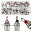 KUOQIY 30 Pezzi Connettori RCA Jack Femmina, Montaggio a Pannello Connettore Presa RCA, Femmina Presa Jack Terminale Audio Connettore (15 Nero + 15 Rosso)