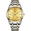 Basfur Orologio Analogico al Quarzo Uomo con Cinturino in Acciaio Inossidabile Ho-Montre-007-03